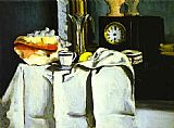 Paul Cezanne Canvas Paintings - The Black Clock